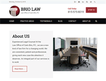 Tablet Screenshot of briolaw.com